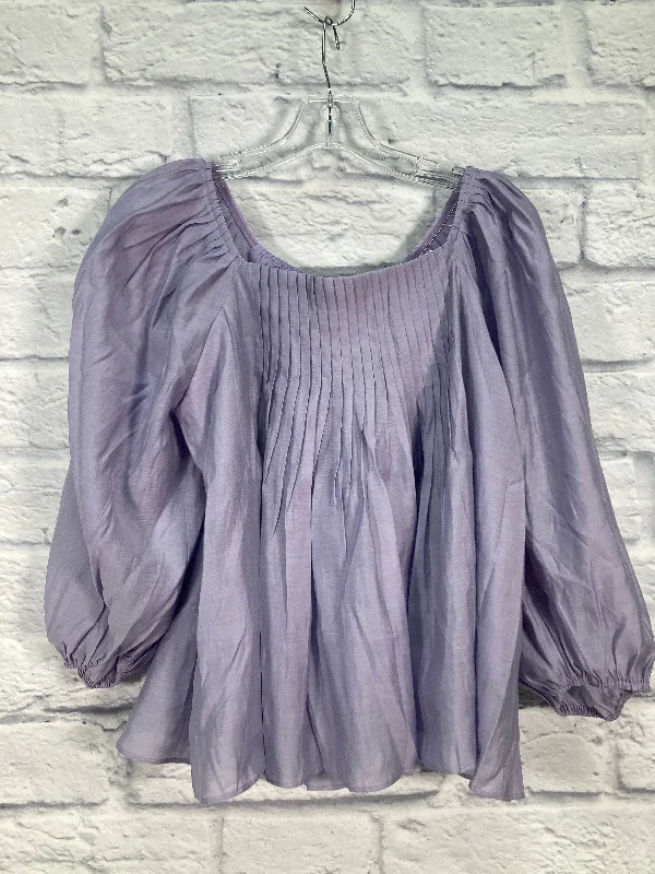 Top Long Sleeve By English Factory In Purple, Size: M