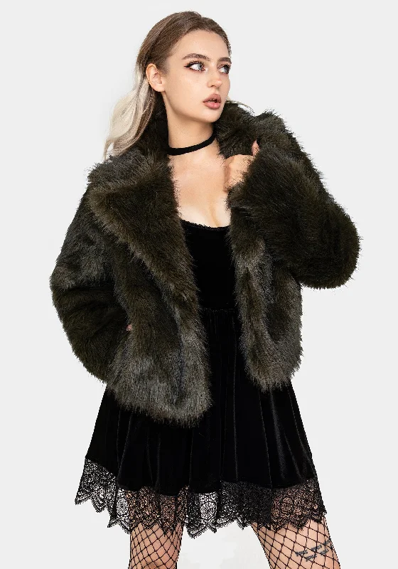 Budget Friendly Monstrum Cropped Faux Fur Jacket