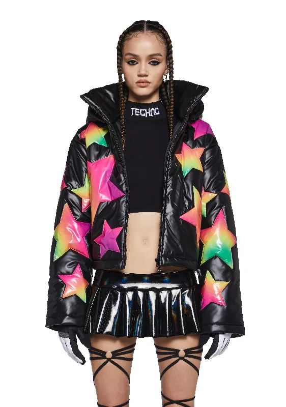 Must-Have Styles Beyond The Stars Puffer Jacket- Ombre