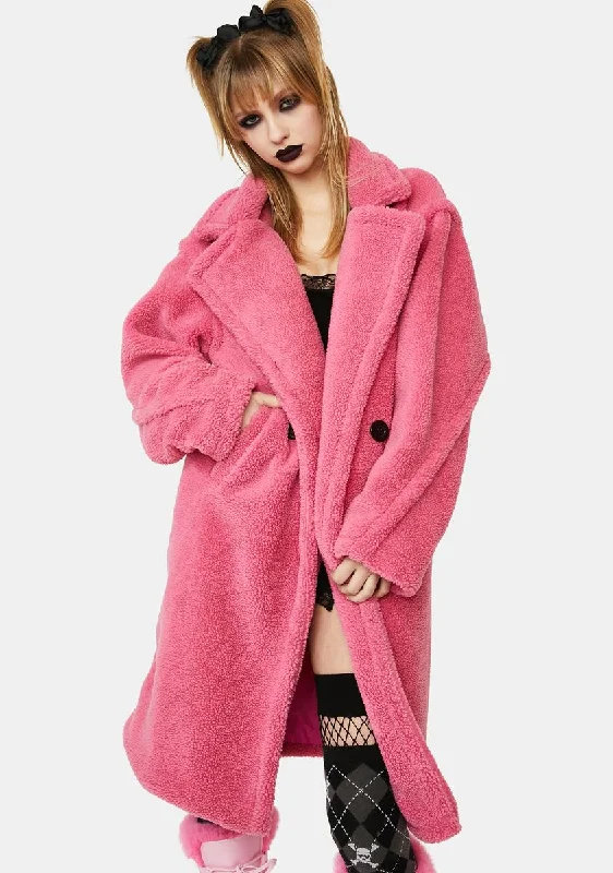 Casual Fashion Far Out Here Faux Fur Jacket