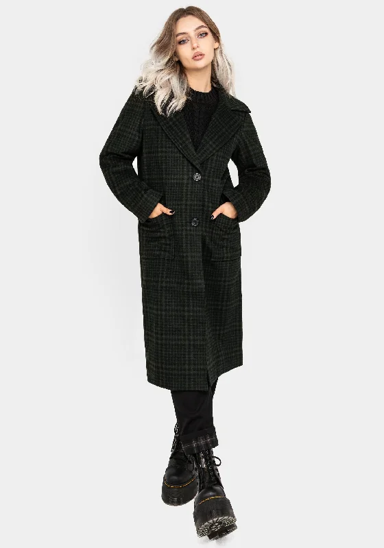 Unbeatable Deals Jackdaw Check Wool Blend Duster Coat