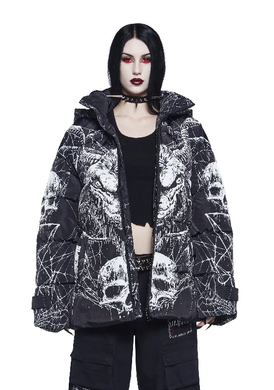 Graceful Movement Devilish Descent Puffer Jacket