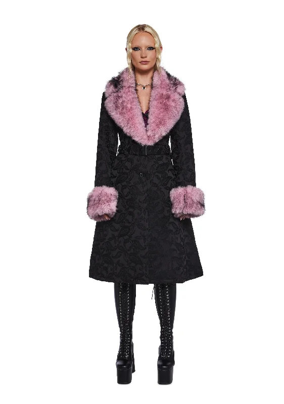 Luxury Fashion for Women Regal Presence Brocade Coat