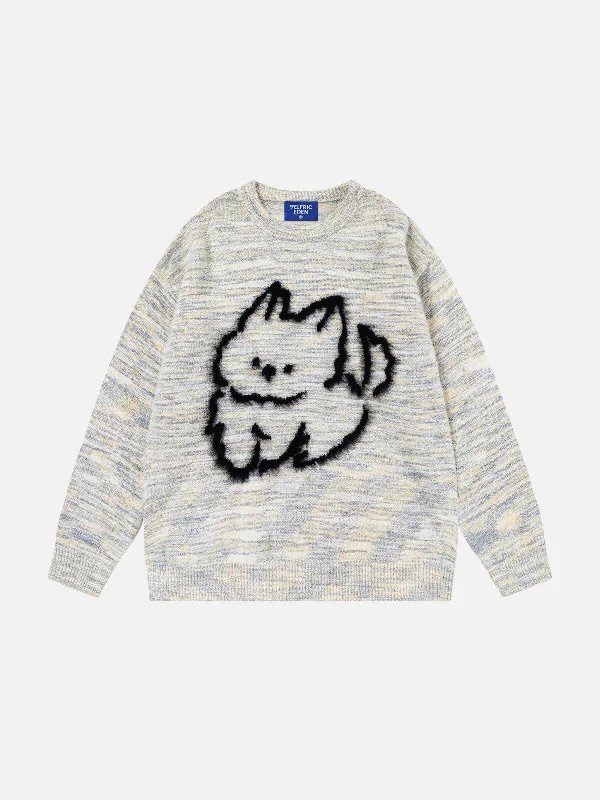 Flash Deals Aelfric Eden Cat Graphic Sweater