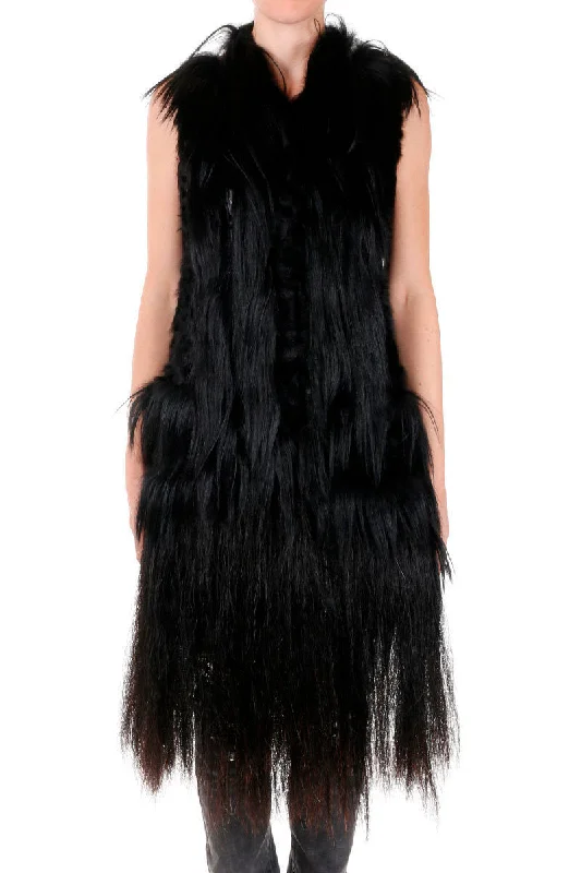 Limited Time Offer Maison Margiela Real Fur Sleeveless Coat