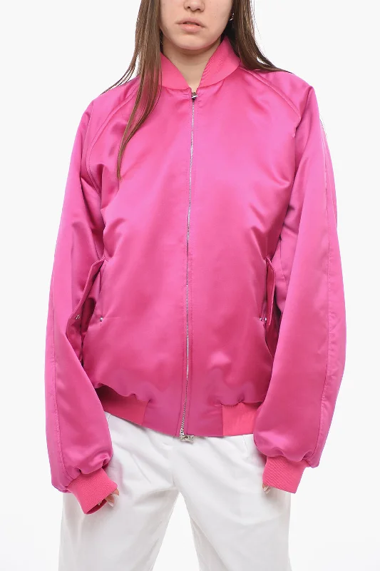 Get The Latest Trends The Andamane Satin LUPE Bomber Jacket