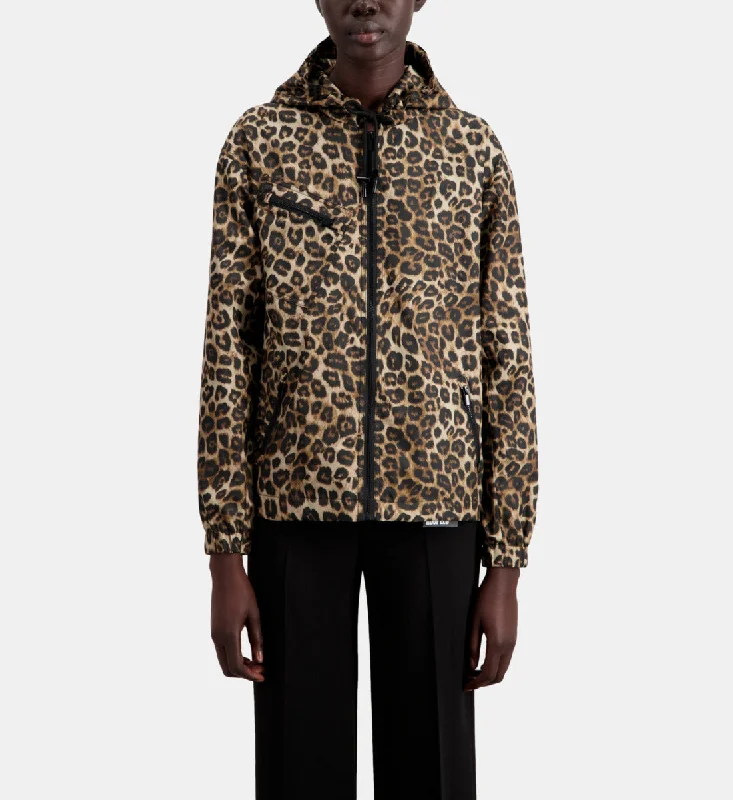 Imeless Style Printed Hooded Windbreaker Jacket