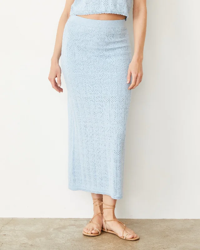 Seasonal Sale Crochet Knit Midi Skirt