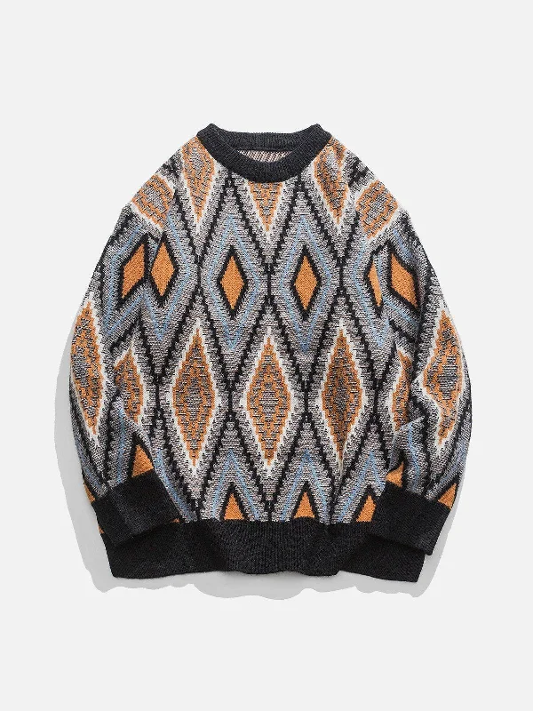 Crazy Discounts, Hurry Up Aelfric Eden Ethnic Style Rhombus Sweater