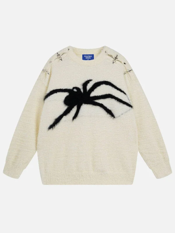 Wardrobe Upgrade Aelfric Eden Metal Buckle Spider Jacquard Sweater