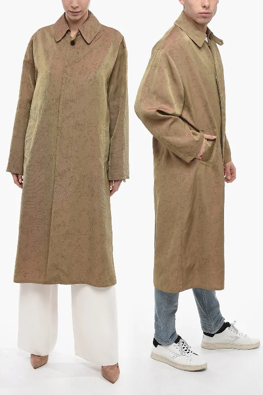 Effortless Chic Apparel Maison Margiela UNISEX MM1 Viscose-blend Trench Coat with Hidden Placket