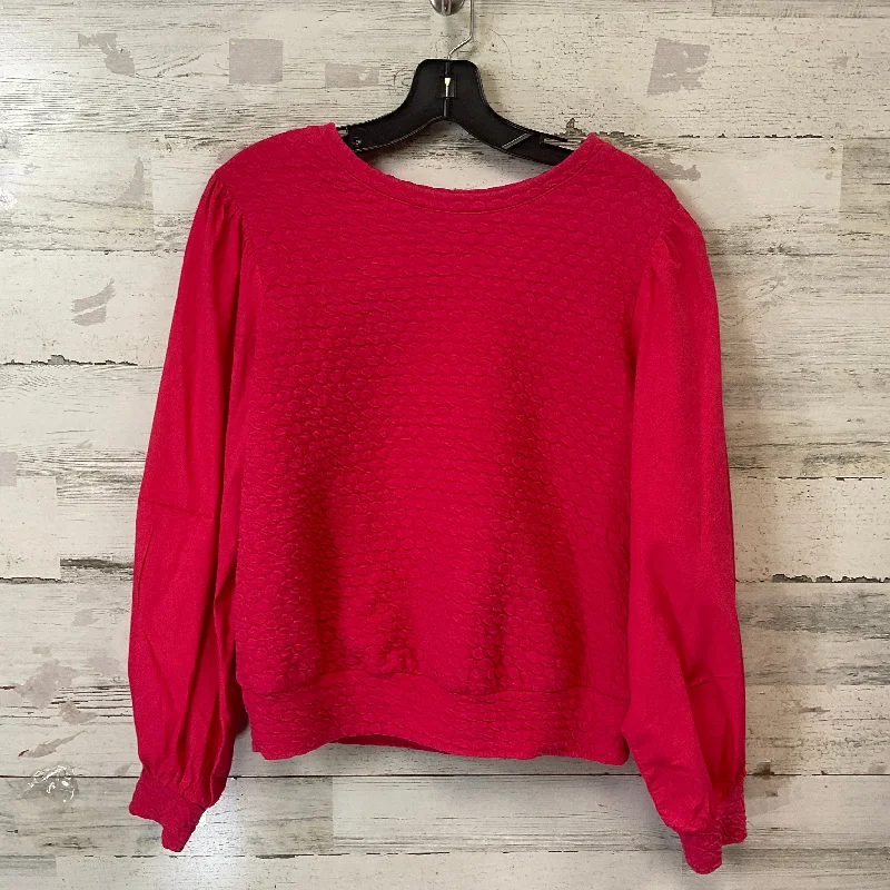 Top Long Sleeve By Porridge In Red, Size: S