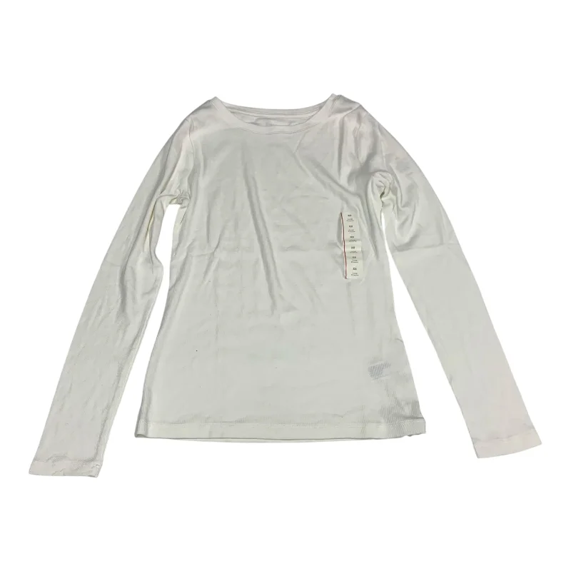 Top Long Sleeve Basic By A New Day In White, Size: Xs