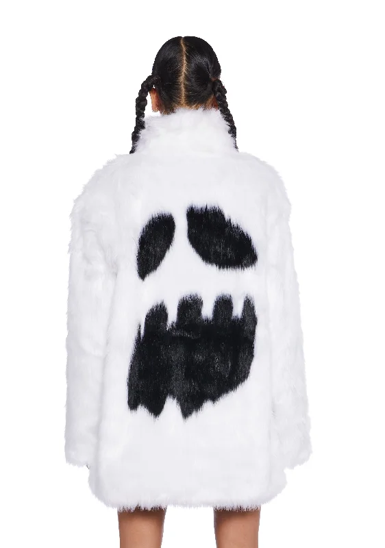 Lighten Up With Nordic Styles Ghostly Glam Faux Fur Coat