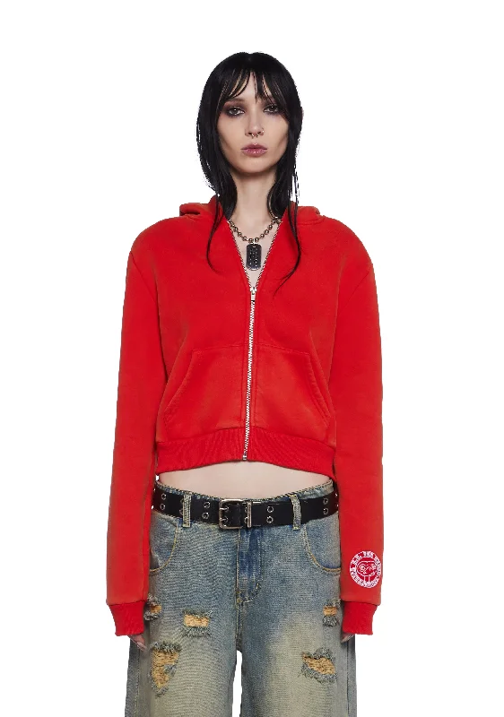 Special Occasion Wear Over The Moon Cropped Hoodie