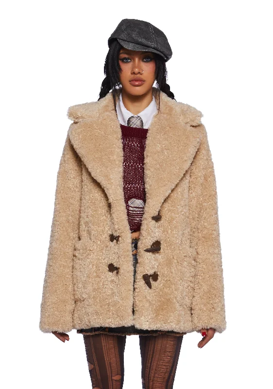 Save On Classic Elegant Styles Garage Band Sherpa Cropped Coat