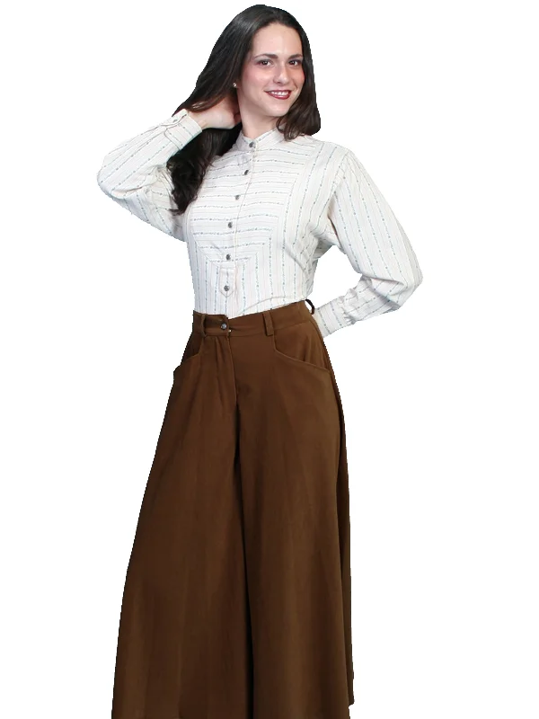 Season Sale Scully RangeWear Womens Brown Polyester Western Split Skirt