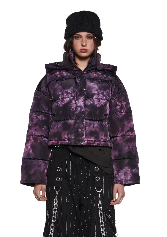 Flowy Fabric Every Sunset Puffer Jacket