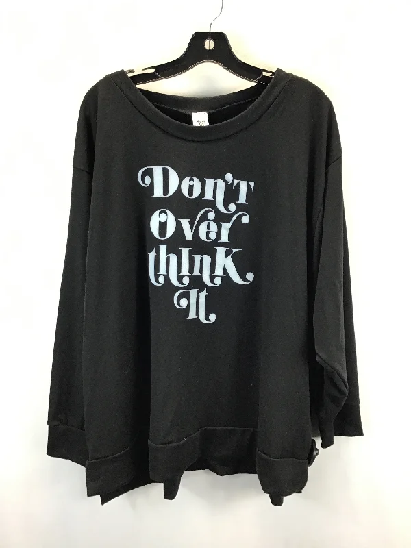 Top Long Sleeve By Sew In Love In Black, Size: 2x