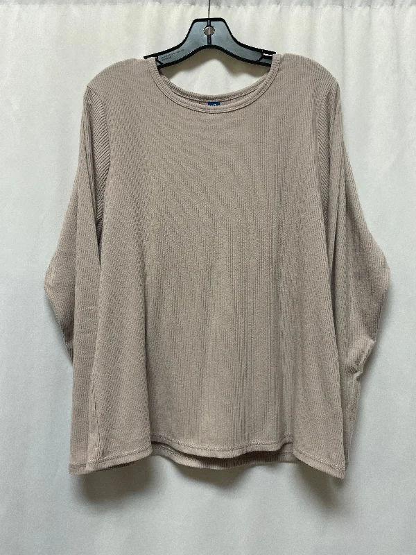 Top Long Sleeve By Old Navy In Mauve, Size: Xxl