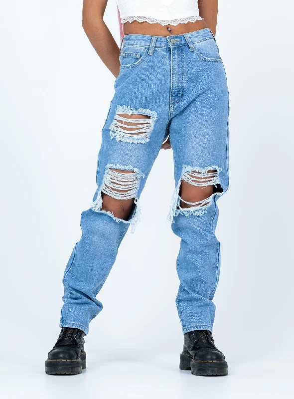 Summer Fashion Moxie Straight Leg Denim Jeans