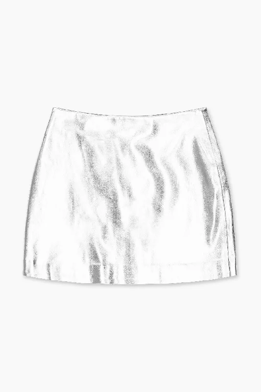 Pastel Styles YVETTE ULTRA MINI SKIRT | SILVER