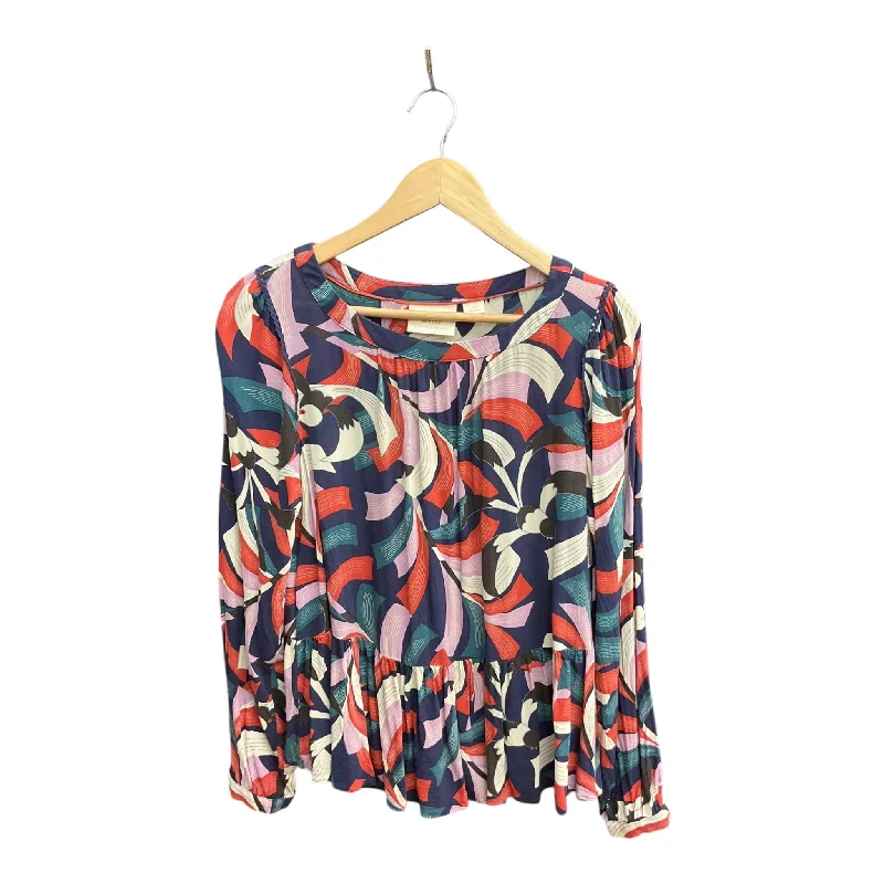 Top Long Sleeve By Maeve In Multi-colored, Size: L