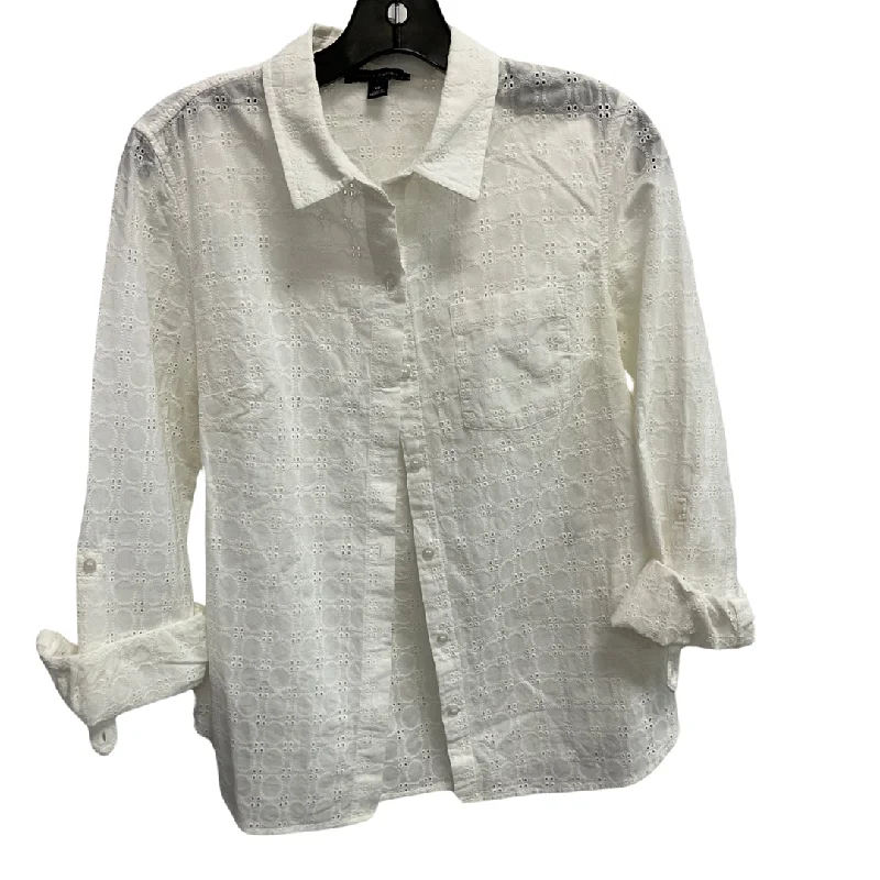 Top Long Sleeve By Tommy Hilfiger In White, Size: Sp