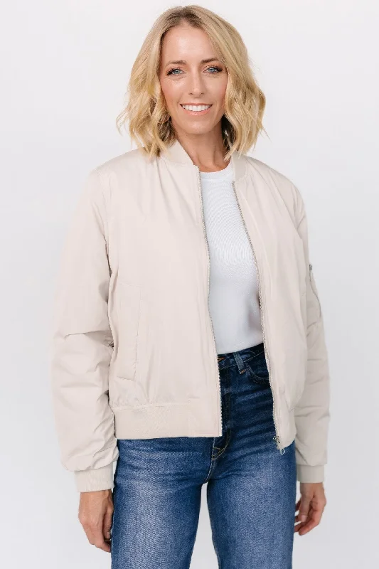 Nordic Minimalist Home Look Jared Bomber Jacket | Oatmeal