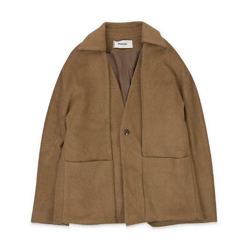 Latest Fashion CHALAYAN FOLD THROUGH CAMEL BLAZER