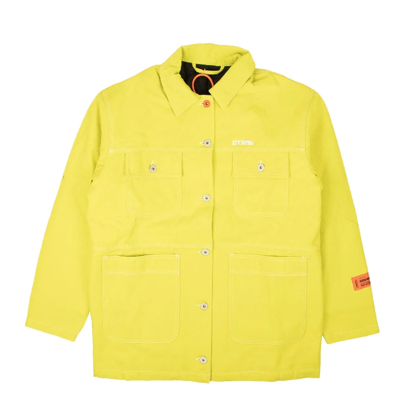 Vibrant Femme Fashion Heron Preston Canvas Worker Jacket - Yellow