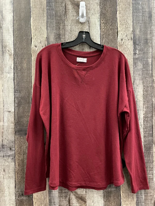 Top Long Sleeve By Maurices In Red, Size: Xl