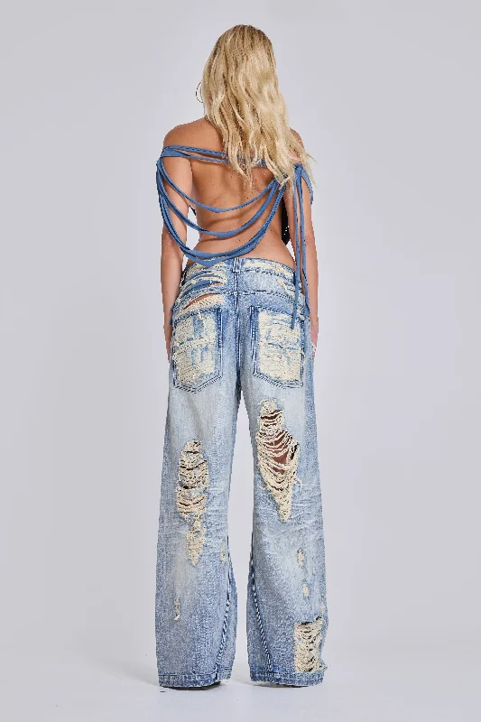 Bold Fashion Menace Shredded Colossus Jeans