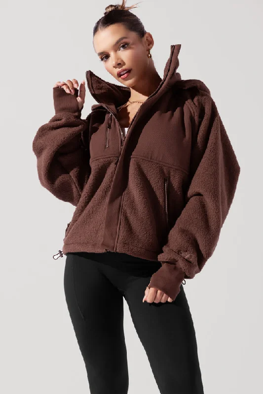 Chic & Cozy Apparel Find Your Inner Fleece Jacket - Chocolate