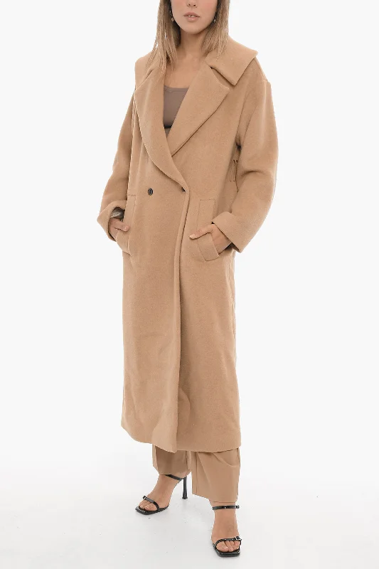 Trend Alert The Garment Solid Color BRUXELLES Double-Breasted Coat with Fringes