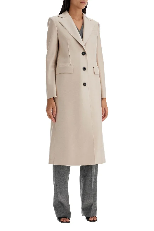 Disco - Inspired Retro Dance Look Harris Wharf London Single-Breasted Coat In Pressed Wool