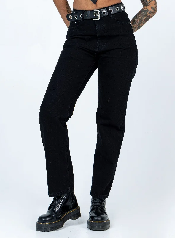 The Good Stuff Raquelle Straight Leg Denim Jeans Black