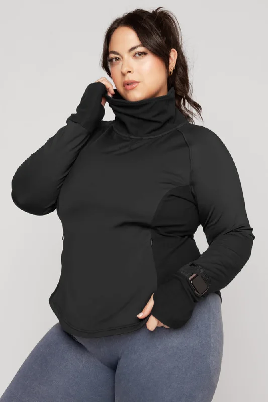 Fashion Essentials Chasing Pavements Mockneck Pullover - Black