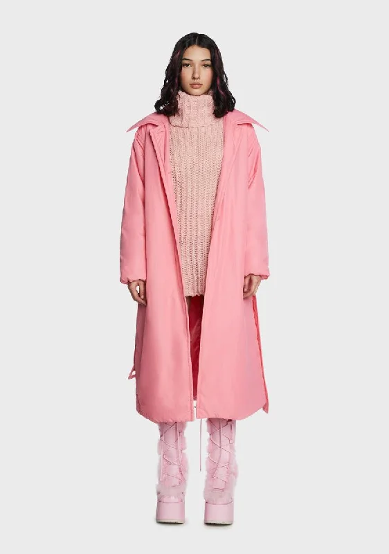 Latest Trends Blushful Mood Trench Coat