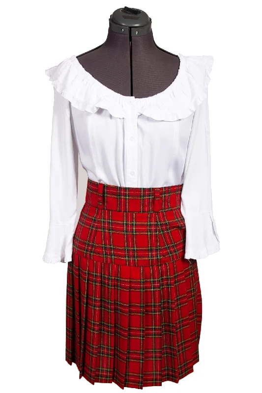 Hot Brand Discounts Scully Womens Red 100% Wool Tartan Plaid Skirt