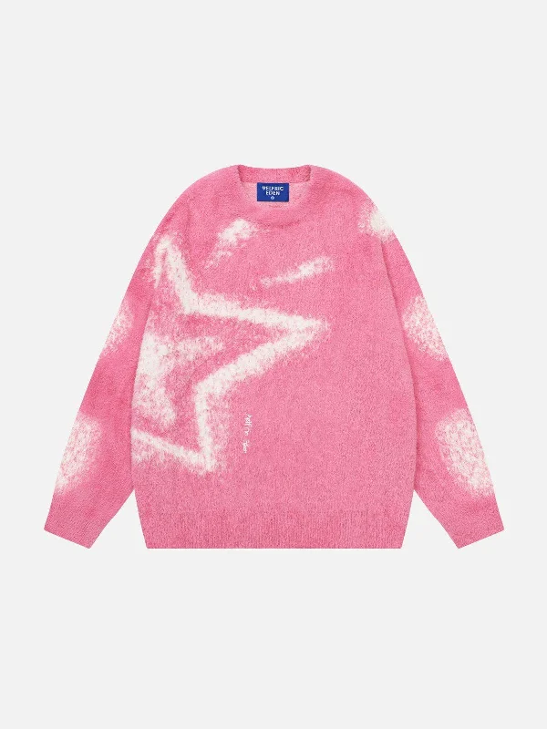 Exclusive Discount Aelfric Eden Star Graphic Pink Sweater