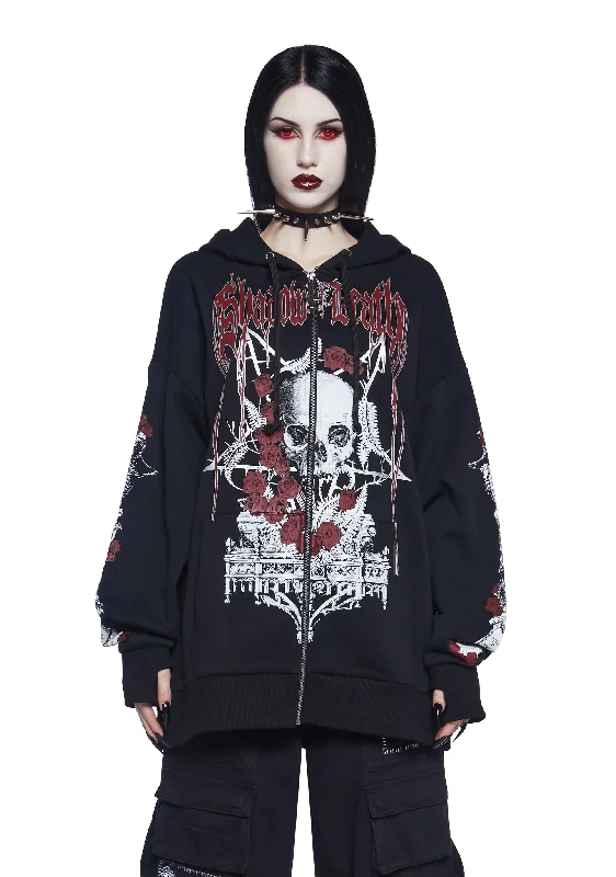 Elevated Style Shadow Of Death Zip-Up Hoodie