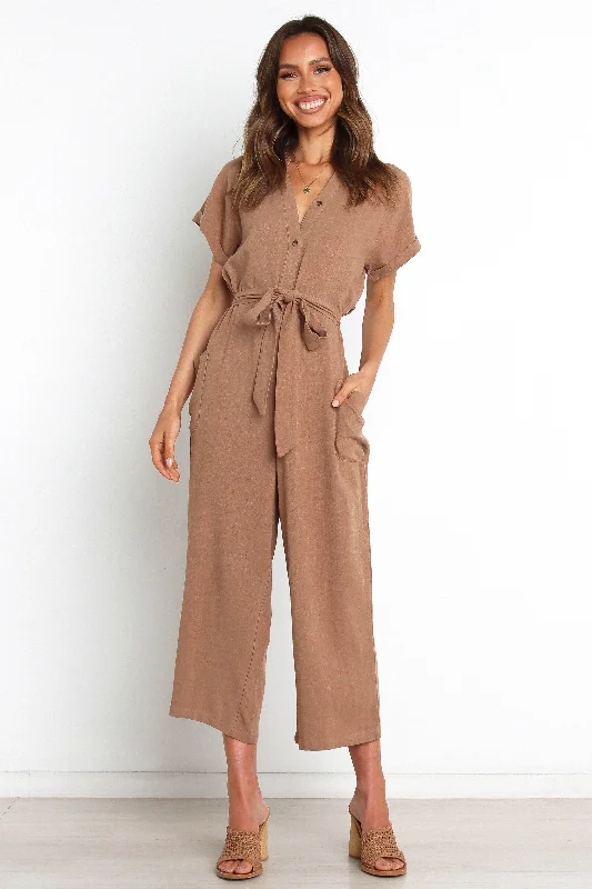 Minimalist Chic Archie Jumpsuit - Mocha