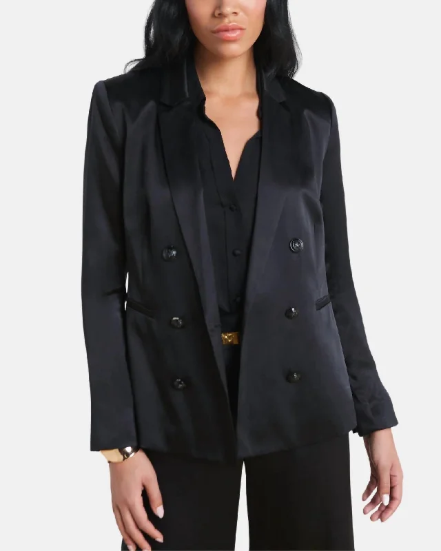 Spring Fashion Colin Double Breast Blazer In Black