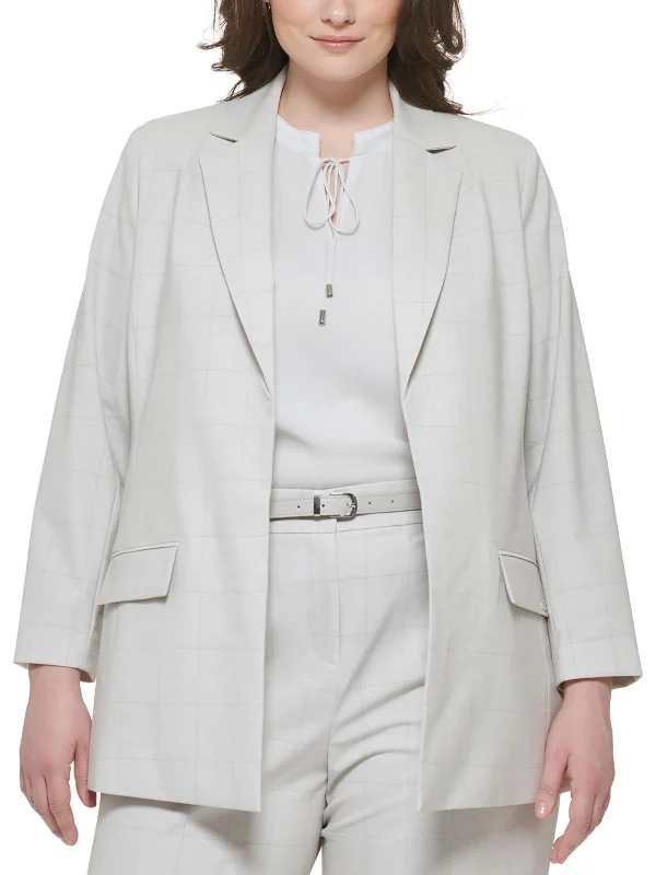 Fashion Sale Plus    Womens Suit Separate Office Wear Open-Front Blazer