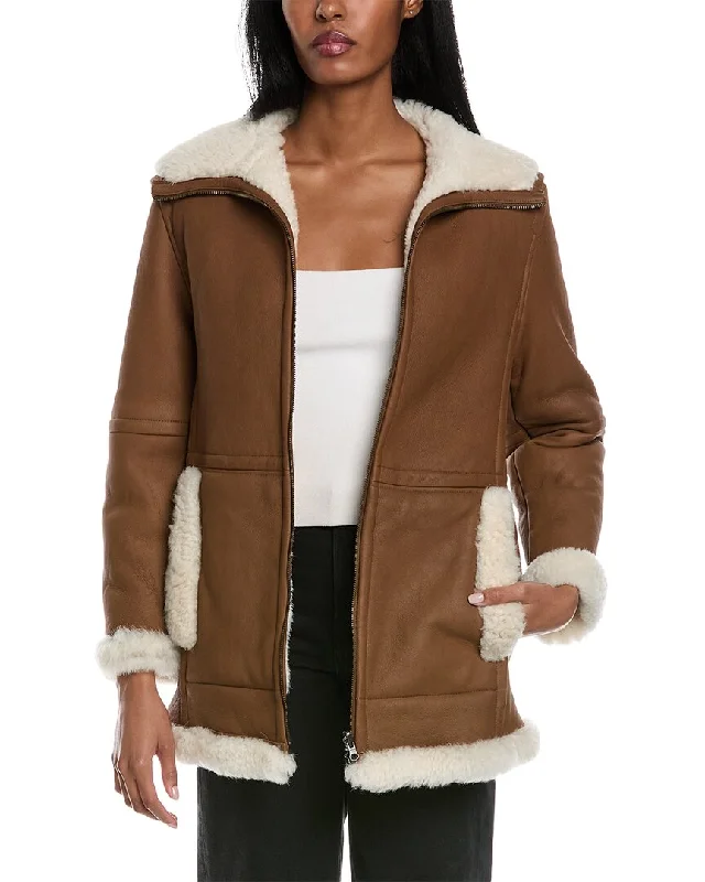 Fashion-Forward Vince Reversible Shearling Coat