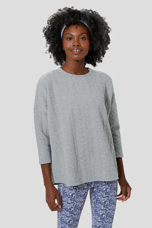 Dreamy Aesthetic Gray Cable Ally Swing Sweatshirt