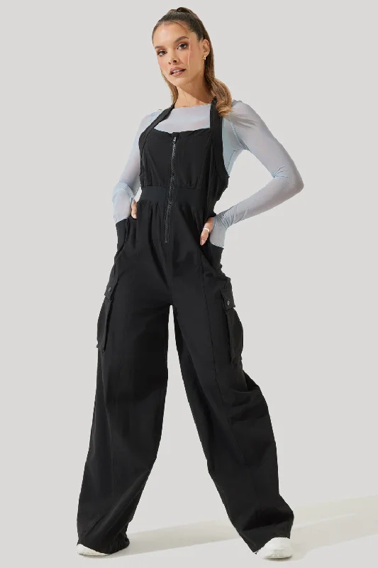 Trendy Pulse Take A Hike Overalls - Black