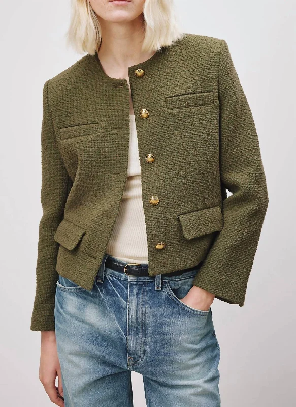 Huge Savings On Parisian Styles Page Jacket In Army Green