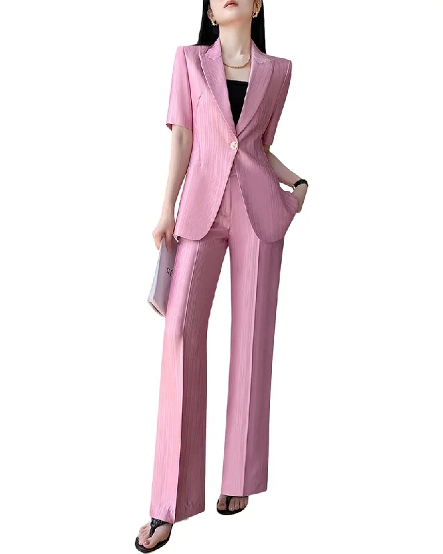 Everyday Glamour Anette 2pc Blazer & Pant Set